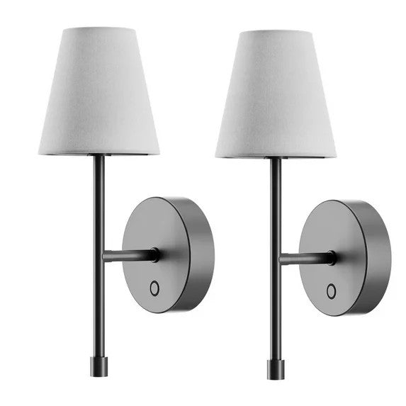Globe Electric Wireless Rechargeable LED Integrated Wall Sconce 2-pack