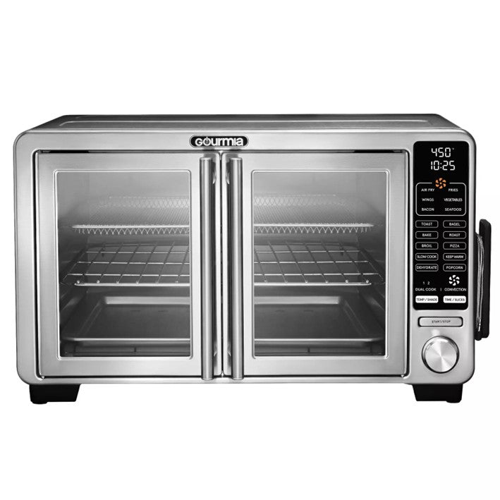 Gourmia XL Digital Countertop Oven with Air Fry, French Door, Stainless