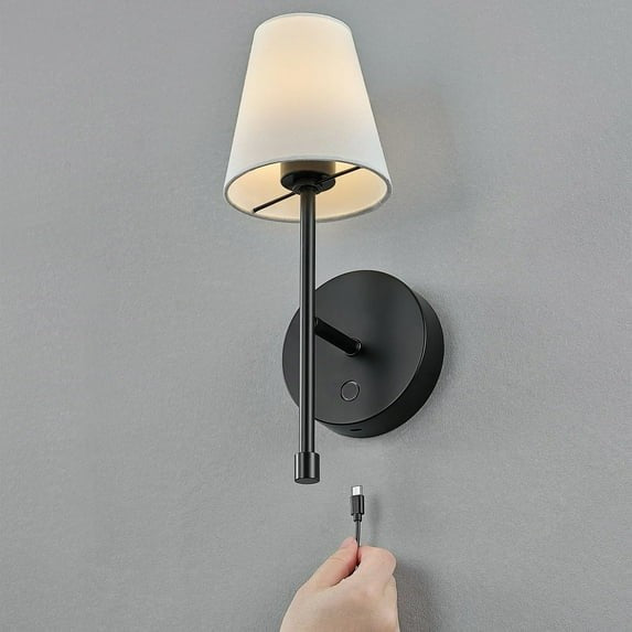 Globe Electric Wireless Rechargeable LED Integrated Wall Sconce 2-pack