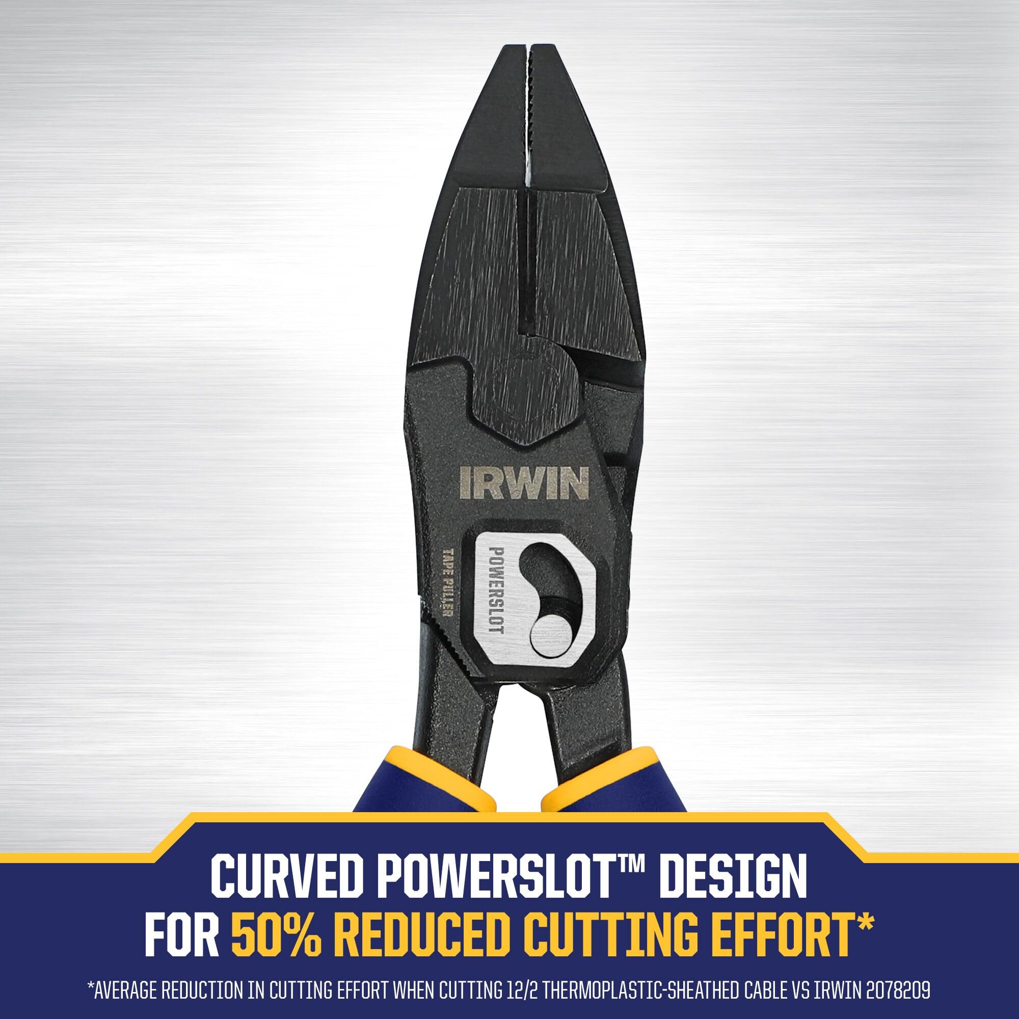 IRWIN POWERSLOT Pliers, High Leverage Lineman's 9.5