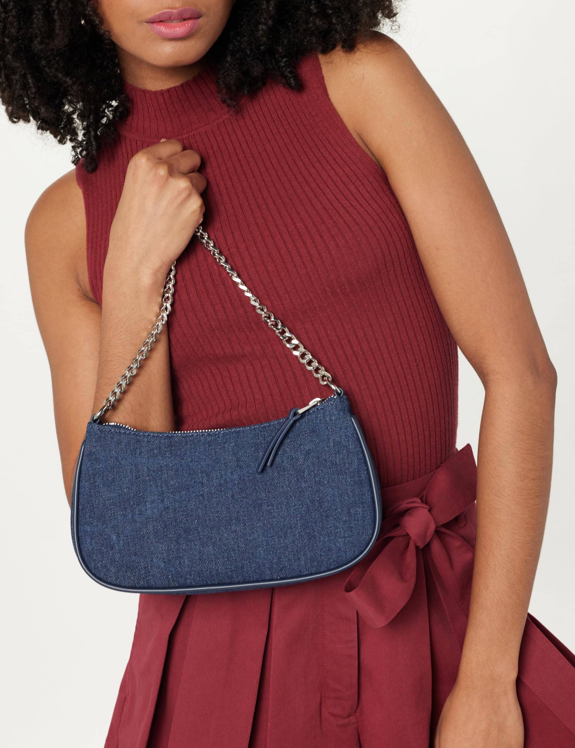The Drop Women's Melanie Small Shoulder Bag, Denim, One Size
