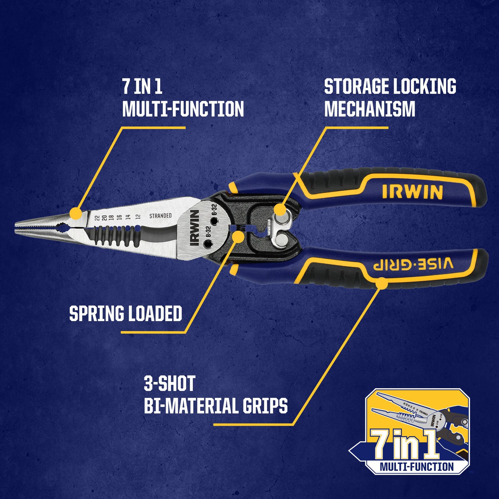 IRWIN POWERSLOT Pliers, High Leverage Lineman's 9.5