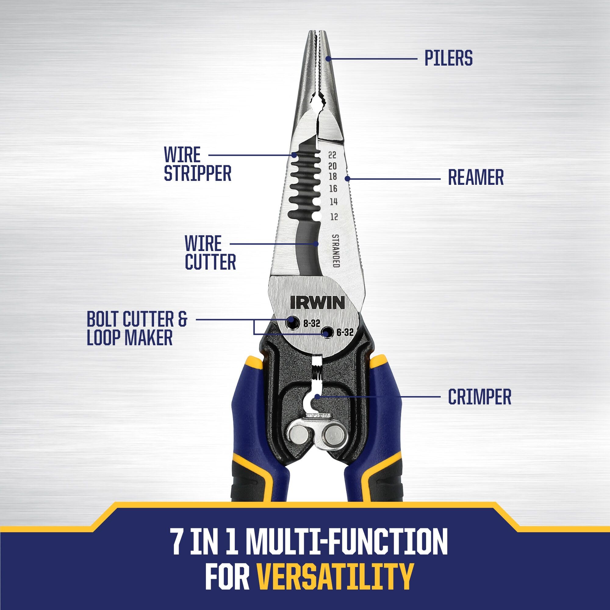 IRWIN POWERSLOT Pliers, High Leverage Lineman's 9.5