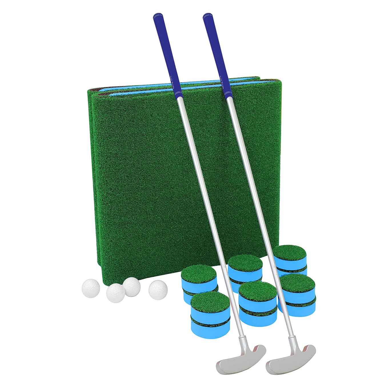 SEEU Golf Putting Green,Training Aid/Equipment Pong Game Set for Indoor Outdoor Practice