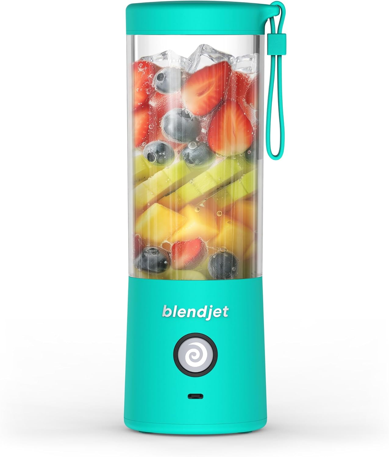 BlendJet Portable Blender for Smoothies & Shakes - 16oz BlendJet 2 Cordless Personal & Small Blender, USB-C Rechargeable & Self Cleaning - Quiet Mini Travel Blender with Stainless Steel Blade