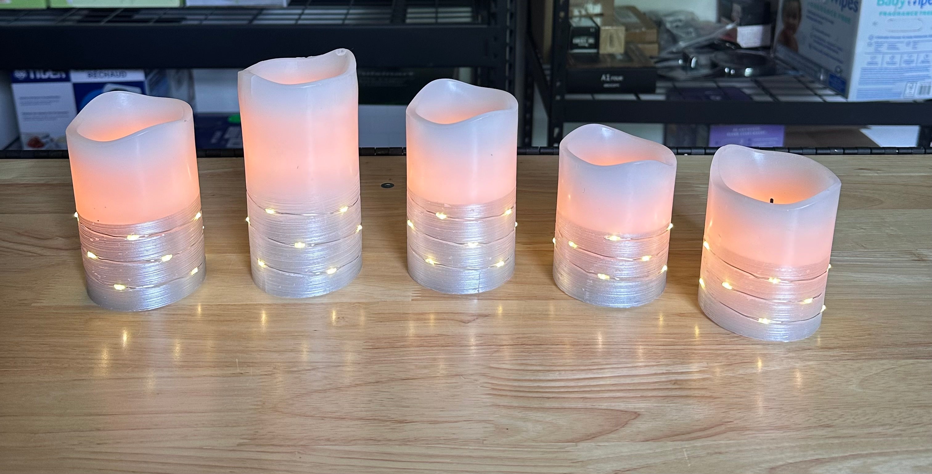 Fusion Fairy Light Multifunction Remote Control LED Candles, Silver (5 Count)