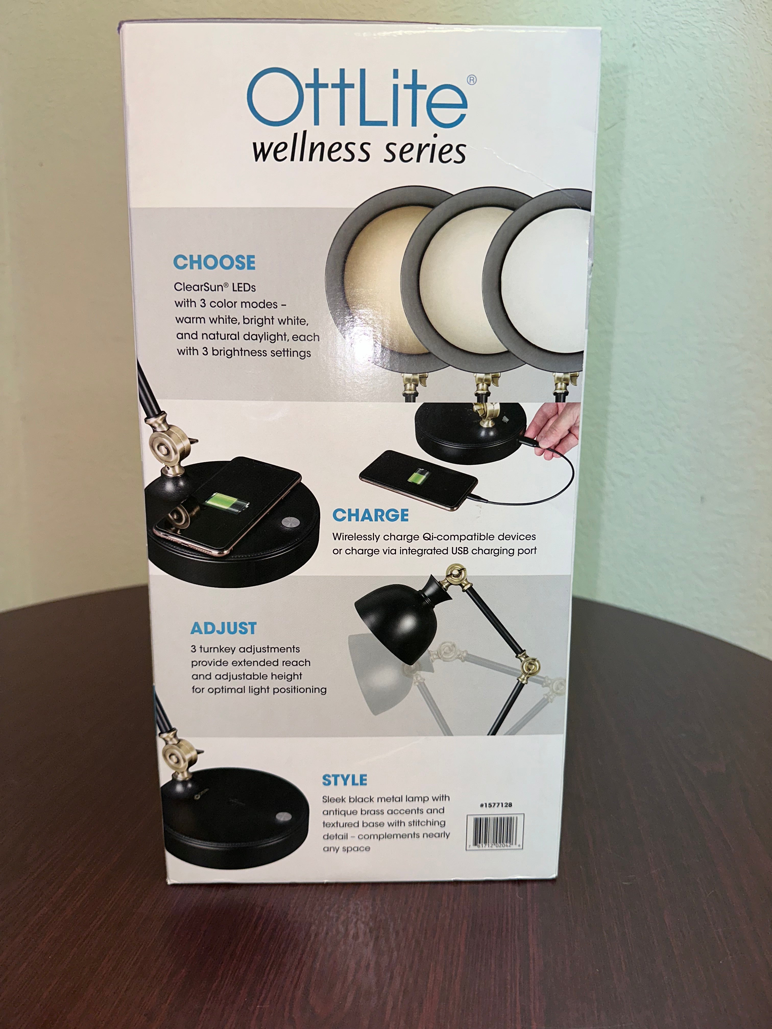 OttLite Wireless Charging LED Desk Lamp