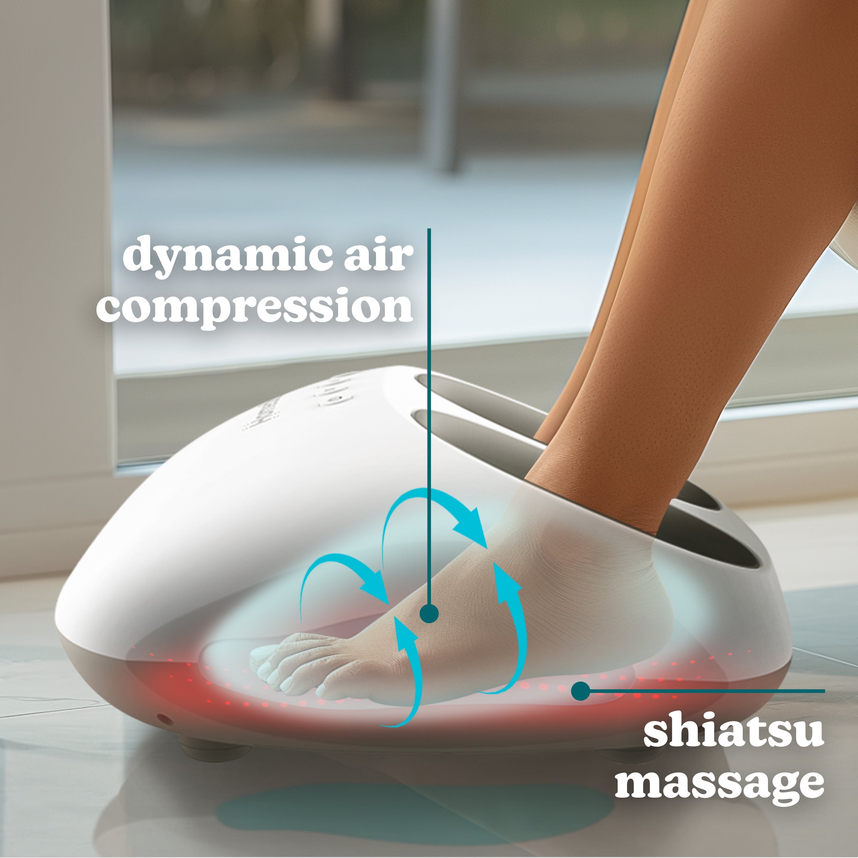 Shiatsu + air 4.0 foot massager with heat